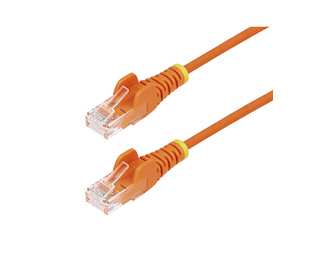 StarTech.com Câble Ethernet CAT6 Orange Fin de 2m, Sans Accroc, 100W PoE, UTP, LSZH, Fil de Cuivre Pur 28AWG, Cordon Patch Résea