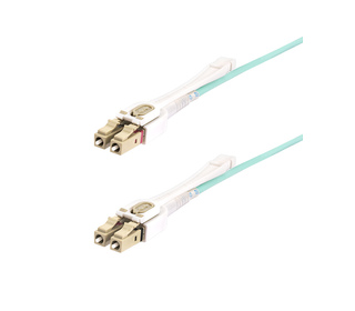 StarTech.com Câble Fibre Optique Multimode LC à LC (UPC) OM4 de 4m avec Languettes Push-Pull, 50/125µm, Réseaux 100G, Insensible