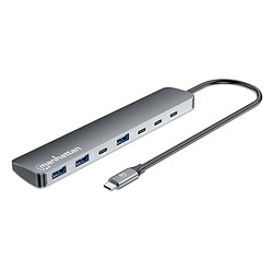 Manhattan 181167 station d'accueil Avec fil USB 3.2 Gen 2 (3.1 Gen 2) Type-C Gris