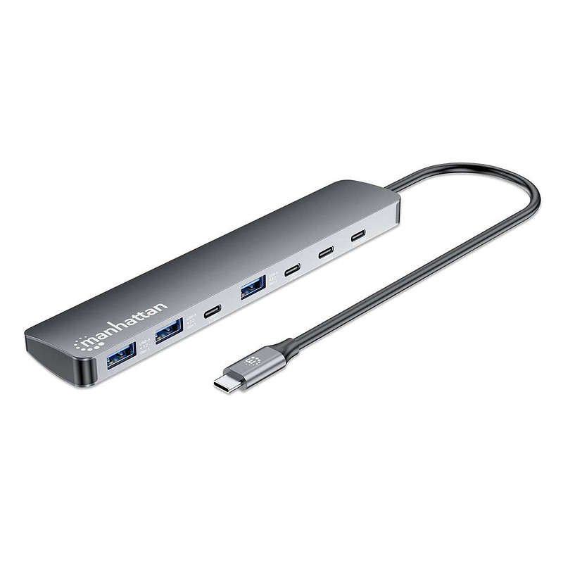 Manhattan 181167 station d'accueil Avec fil USB 3.2 Gen 2 (3.1 Gen 2) Type-C Gris