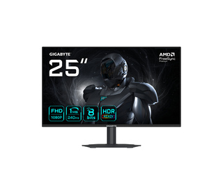 GIGABYTE G25F2A MONITEUR DE JEU 25" FHD - 1920 X 1080, 240HZ, 1MS, 300 CD/M², DISPLAY HDR 10, HDMI 2.0, DISPLAYPORT 1.4 24.5" LE