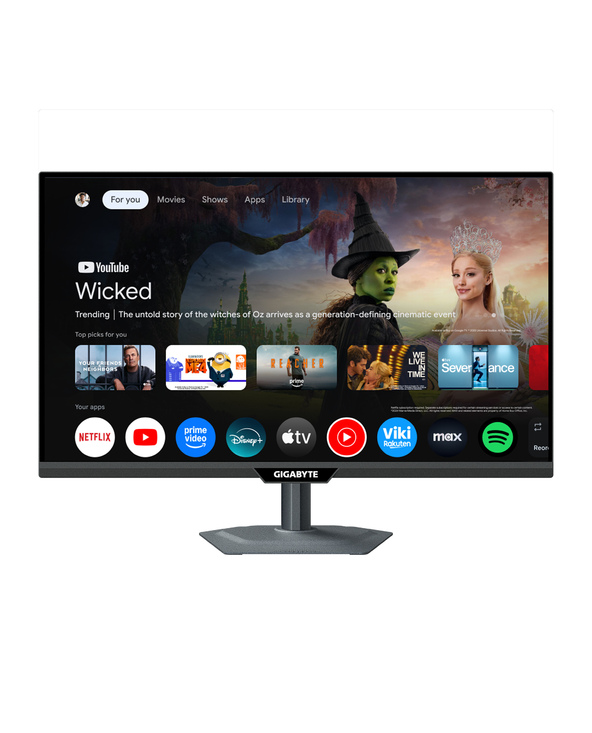 GIGABYTE M27QS MONITEUR INTELLIGENT 27” 2K QHD - GOOGLE TV, AFFICHAGE SANS FIL, 2560 X 1440, 180HZ, 1MS, 350 CD/M², FREESYNC, DI