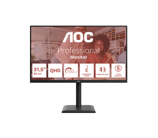 AOC E4 Q32E4U 31.5" LED Quad HD 4 ms Noir