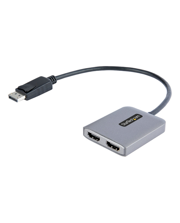 StarTech.com Hub DisplayPort HDMI Double - Dual HDMI 4K 60Hz - Hub DP vers HDMI MST - Convertisseur DisplayPort Mâle vers HDMI F