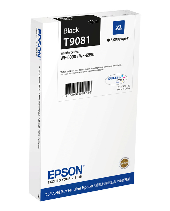 Epson C13T90814N cartouche d'encre 1 pièce(s) Original Rendement élevé (XL) Noir