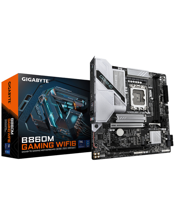 GIGABYTE B860M GAMING WIFI6 Carte Mère - Intel Core Ultra Series CPUs, 8+1+2 Phases VRM, jusqu’à 9066MHz DDR5, 1xPCIe 5.0 + 1xPC