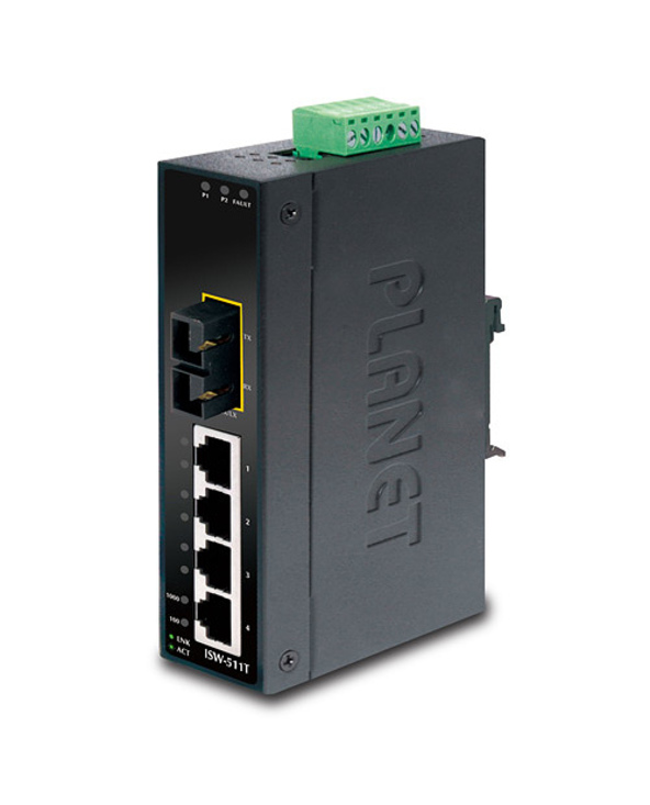 PLANET ISW-511T commutateur réseau Non-géré L2 Fast Ethernet (10/100) Noir