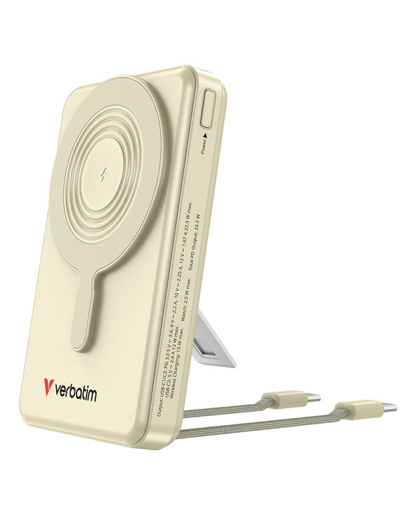 Verbatim 32274 banque d'alimentation électrique Lithium Polymère (LiPo) 10000 mAh Recharge sans fil Or