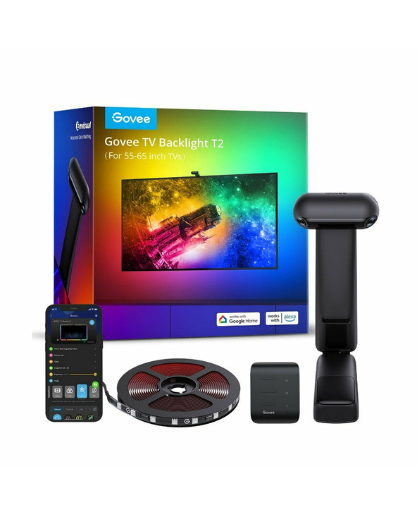 Govee Envisual TV Backlight T2 Eclairage intelligent par bande Wi-Fi/Bluetooth