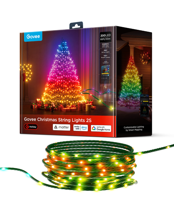 Govee H80C4 Guirlande lumineuse intelligente Wi-Fi/Bluetooth 15 W