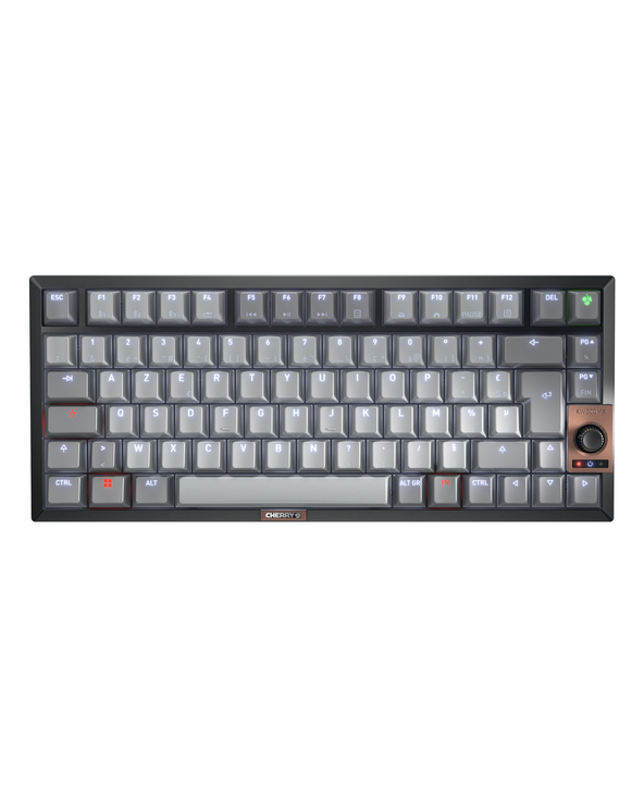 CHERRY KW 300W MX clavier Maison USB + Bluetooth AZERTY Français Noir, Cuivre, Gris