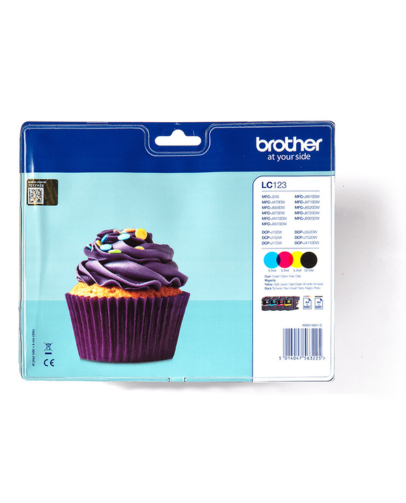 Brother LC123VALBPDR cartouche d'encre 1 pièce(s) Original Noir, Cyan, Magenta, Jaune