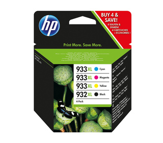 HP 932XL Black/933XL Cyan/Magenta/Yellow 4-pack Original Ink Cartridges cartouche d'encre 4 pièce(s) Rendement élevé (XL) Noir, 