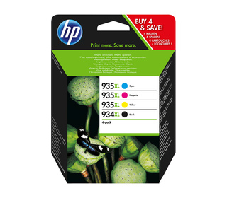 HP 934XL Pack de 4 cartouches Haute capacité authentiques Noir/935XL cyan/magenta/jaune