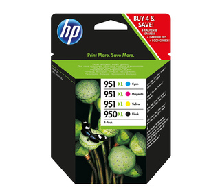 HP 950XL High Yield Black/951XL High Yield Cyan/Magenta/Yellow 4-pack Original Ink Cartridges cartouche d'encre 4 pièce(s) Rende