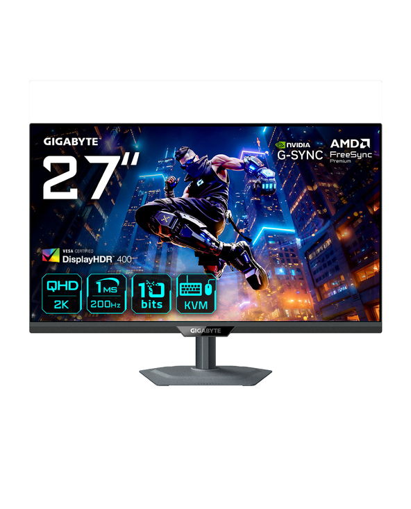GIGABYTE M27Q2 QD MONITEUR DE JEU 27” QHD - 2560 X 1440, 200HZ, 1MS, 350 CD/M², FREESYNC PREMIUM, DISPLAY HDR400, HDMI 2.0, DISP