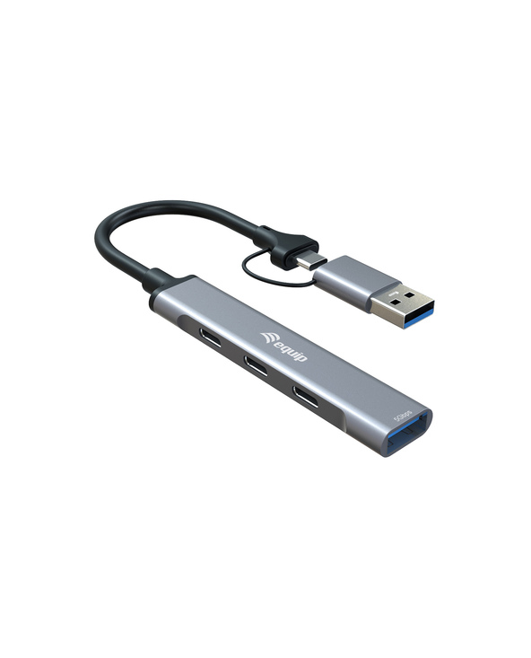 Equip 128969 hub & concentrateur USB 3.2 Gen 1 (3.1 Gen 1) Type-C 5000 Mbit/s Gris