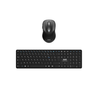 Port Designs 900907RUK clavier Souris incluse Maison Bluetooth Anglais britannique Noir