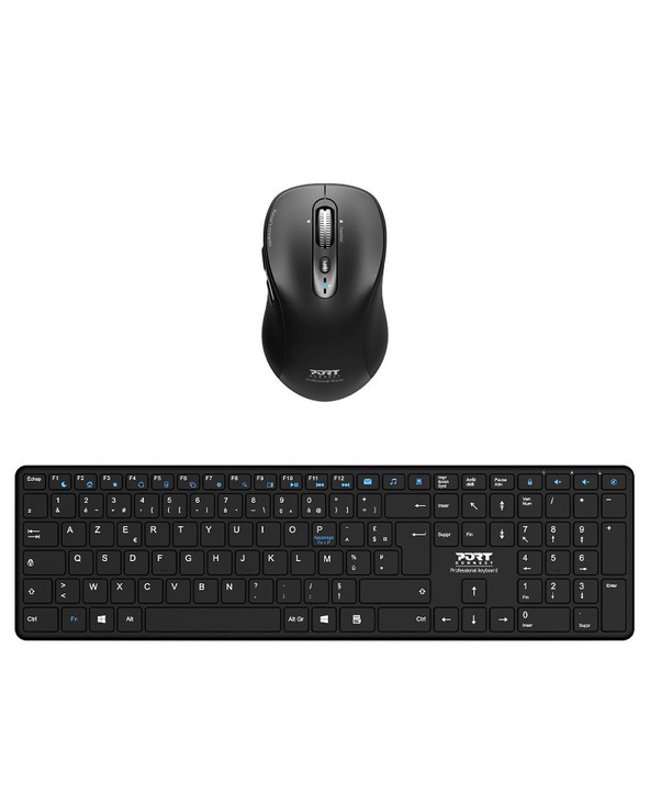 Port Designs 900907RUK clavier Souris incluse Maison Bluetooth Anglais britannique Noir