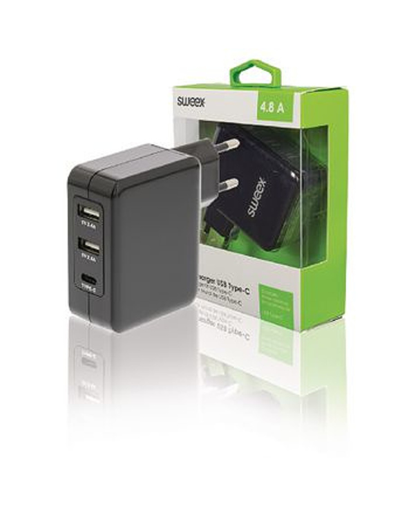 Sweex CH-016BL chargeur d'appareils mobiles Universel Noir Secteur Intérieure