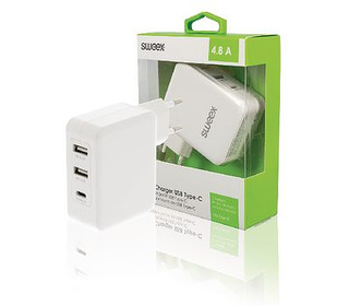 Sweex CH-016WH chargeur d'appareils mobiles Universel Blanc Secteur Intérieure