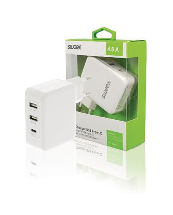 Sweex CH-016WH chargeur d'appareils mobiles Universel Blanc Secteur Intérieure