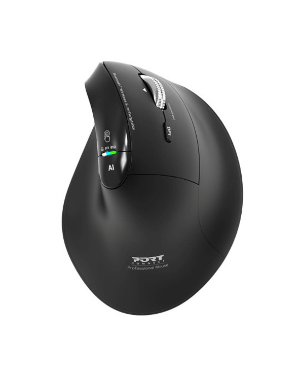 Port Designs ERGO AUDITOR souris Universel Droitier RF sans fil + Bluetooth Optique 4800 DPI