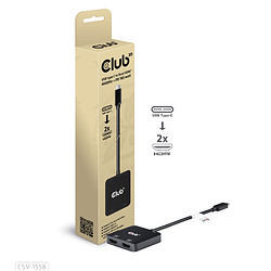 CLUB3D CSV-1558 répartiteur vidéo USB Type-C 2x HDMI