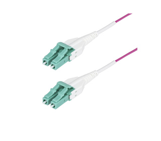StarTech.com Câble Fibre Optique Multimode OM4 LC vers LC (UPC) de 15m, Erika Violet, 50/125 µm, 40G/100G, LOMMF/VCSEL, Cordon d