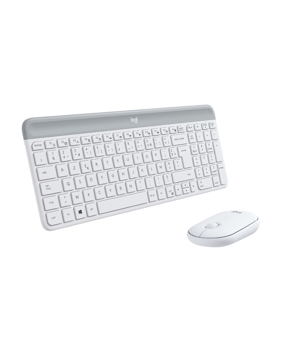 Logitech 920-009191 clavier Souris incluse Bureau RF sans fil AZERTY Français Blanc