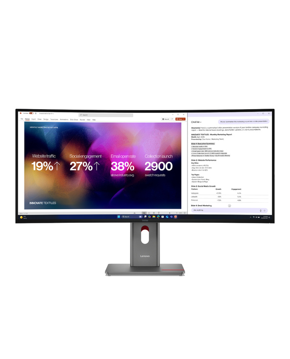Lenovo ThinkVision P40WD-40 MONITEUR 39.7" LED WUHD 6 ms Noir