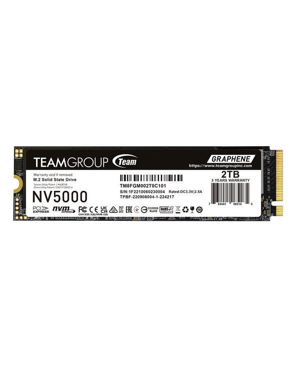 Team Group NV5000 2 To M.2 PCI Express 4.0 NVMe 3D NAND