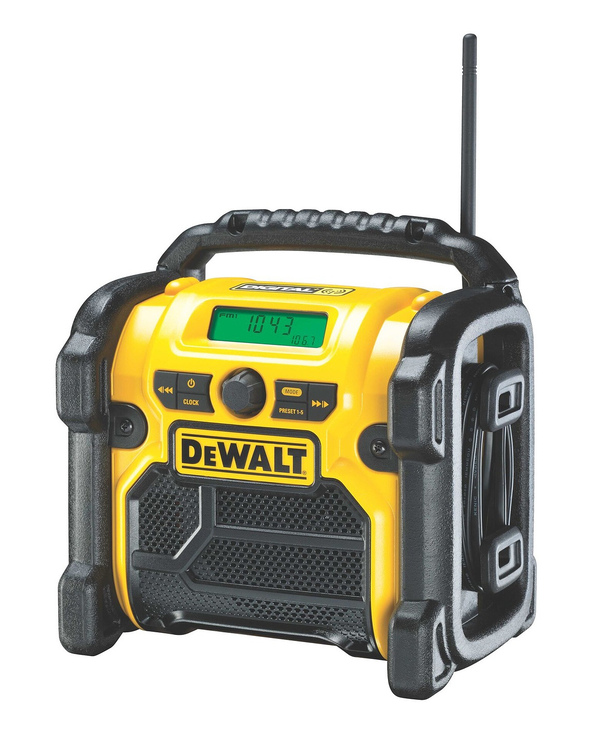 DeWALT DCR020-QW Radio portable Numérique Noir, Jaune