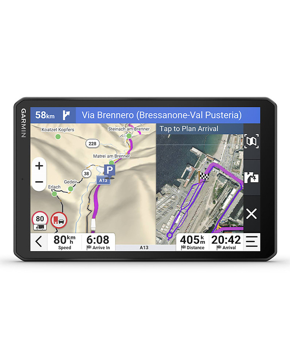 Garmin dēzl LGV820 navigateur Fixé 20,3 cm (8") TFT Écran tactile 405 g Noir