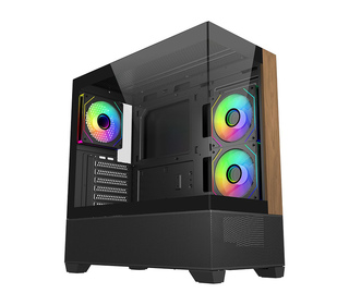 Cooler Master Elite 690 Wood Midi Tower Noir