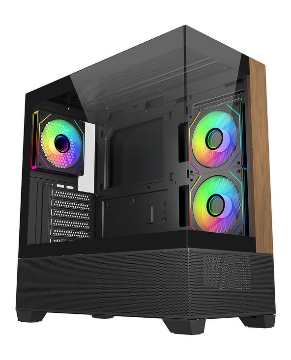 Cooler Master Elite 690 Wood Midi Tower Noir