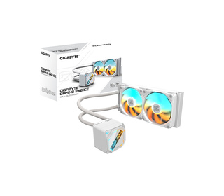 GIGABYTE GAMING 240 ICE Refroidisseur Liquide pour CPU - 2x120mm Ventilateurs ARGB, mécanisme d’emboîtement coulissant, DAISY-CH