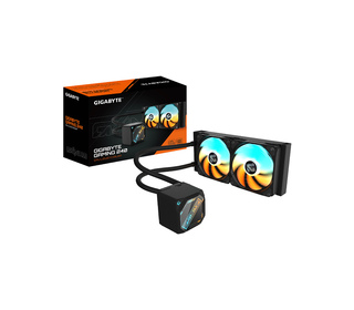 GIGABYTE GAMING 240 Refroidisseur Liquide pour CPU - 2x120mm Ventilateurs ARGB, mécanisme d’emboîtement coulissant, DAISY-CHAIN,