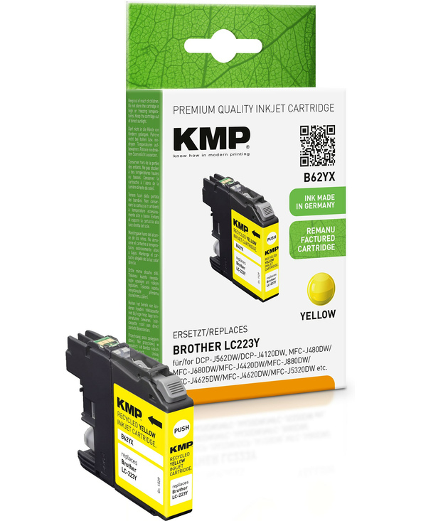 KMP B62YX cartouche d'encre 1 pièce(s) Compatible Jaune