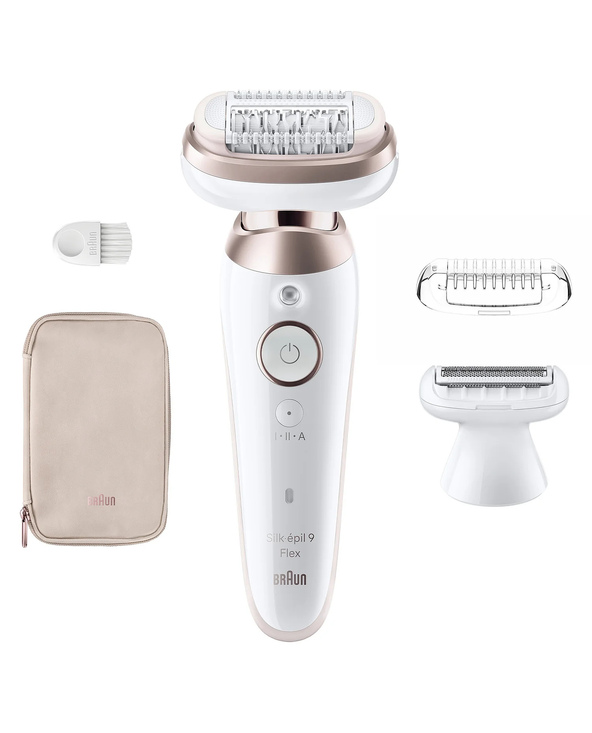 Braun Silk-épil 9 Flex 9-030 3D 40 pince(s) Rose, Blanc