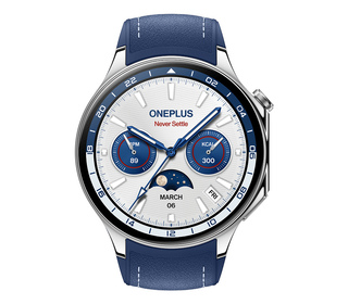 OnePlus Watch 2 3,63 cm (1.43") AMOLED 47 mm Numérique 466 x 466 pixels Écran tactile Bleu Wifi GPS (satellite)