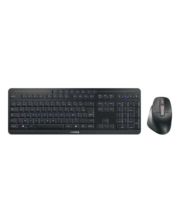 CHERRY Stream desktop ultimate clavier Souris incluse maison/bureau USB + RF Wireless + Bluetooth AZERTY Français Noir