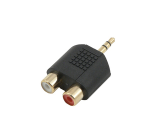 MCL ADAPTATEUR JACK 3.5 MALE / 2 X RCA FEMELLE FEMELLE câble audio 0 m 3,5mm Noir