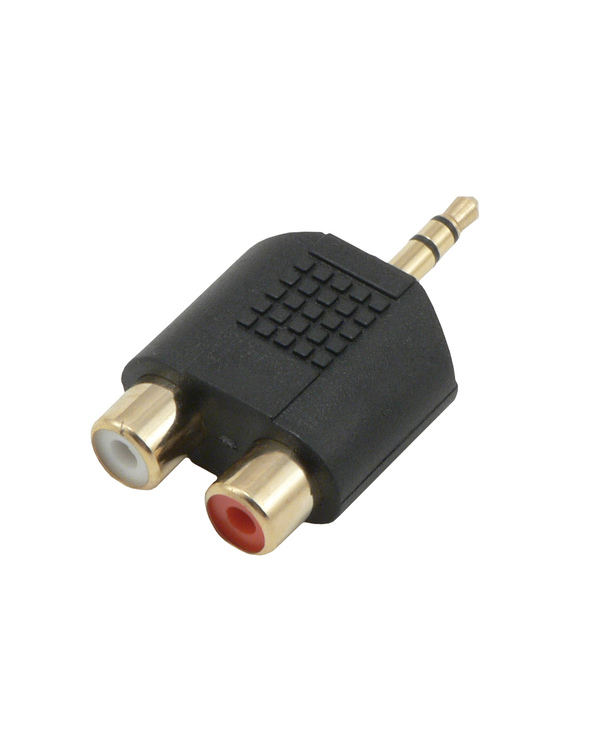 MCL ADAPTATEUR JACK 3.5 MALE / 2 X RCA FEMELLE FEMELLE câble audio 0 m 3,5mm Noir