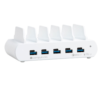 Compulocks 5PUSBCDKS-UK station d'accueil Tablette/Smartphone Blanc