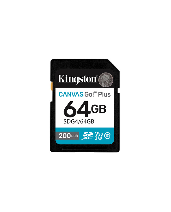 Kingston Technology Canvas Go! Plus 64 Go SDXC Canvas Go Plus Gen4 200 Mo/s C10 UHS-I U3 V30