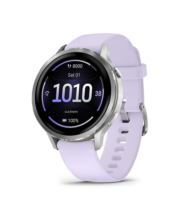 Garmin Venu 4 3,05 cm (1.2") AMOLED 41 mm Numérique 390 x 390 pixels Écran tactile Argent Wifi GPS (satellite)
