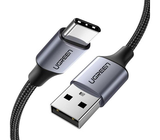 Ugreen 60126 câble USB 1 m USB C USB A Noir, Gris