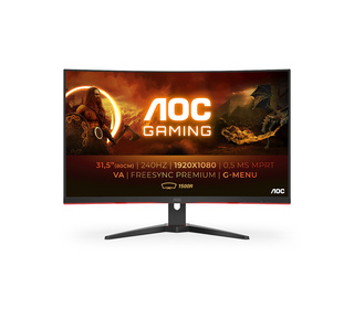 AOC G2 C32G2ZE/BK 31.5" LED Full HD 4 ms Noir, Rouge