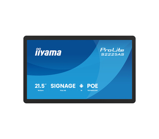 iiyama ProLite S2225AS-B1P Écran plat de signalisation numérique 54,6 cm (21.5") LCD Wifi 500 cd/m² Full HD Noir Intégré dans le